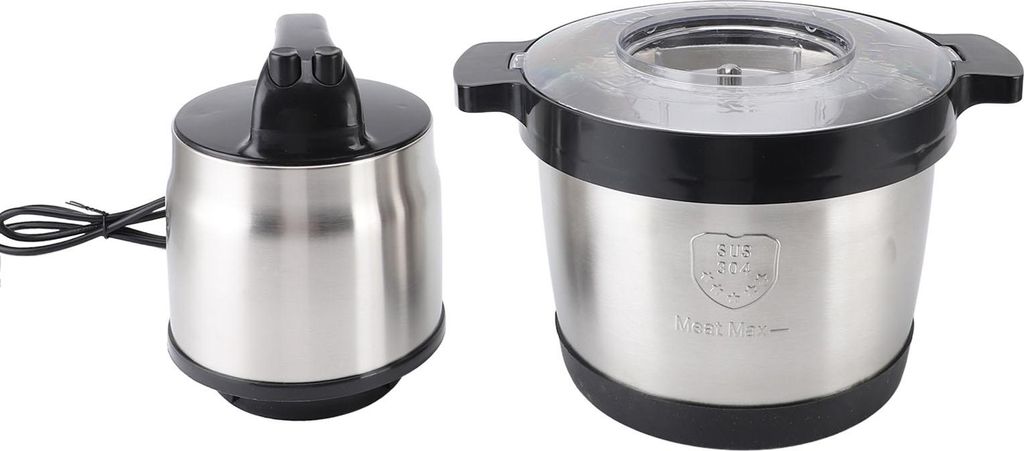 Elektrische Fleischschleife 6L 1500W Edelstahl 2 Getriebe Vielseitig Effiziente Verwendung von Blender Food Chopper -Prozessor fr pflanzliche Knobl...
