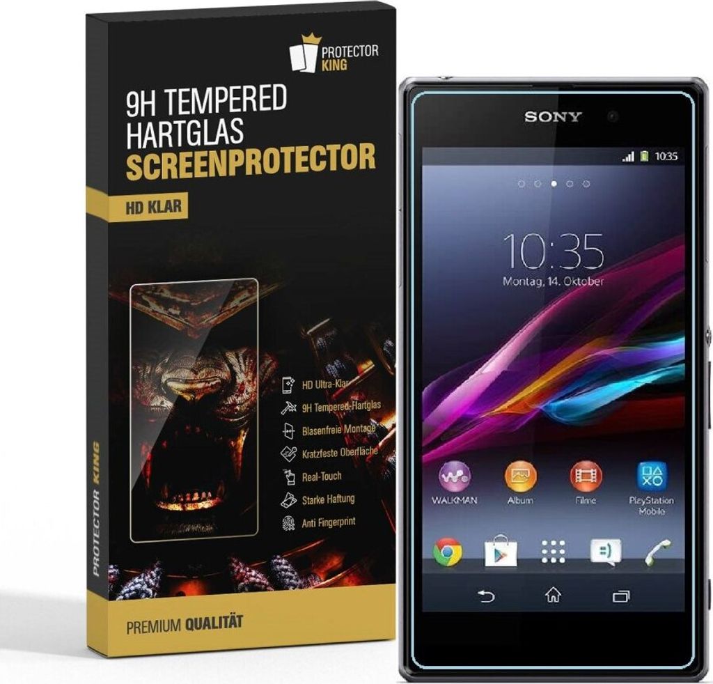 6x 9H Hartglas für Sony Xperia Z1 Panzerfolie Schutzglas Displayglas HD KLAR Panzerglas Schutzfolie