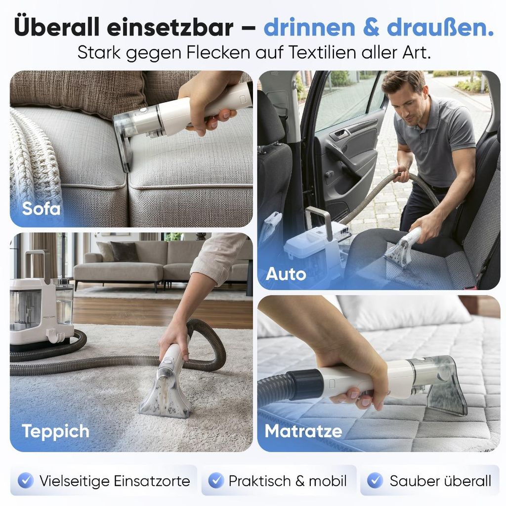 ProfiCare® Polsterreiniger Gerät und Waschsauger