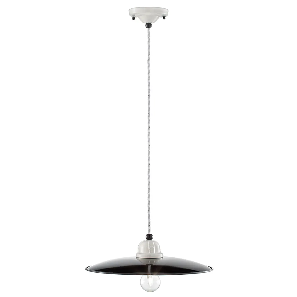 Plafonnier Ferroluce B&W 35cm pour Salon et Cuisine - Style Rétro Chic Italien