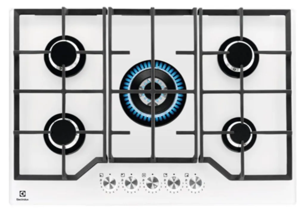 Plaque Gaz Electrolux KGG75362W 5 Foyers : Plus d'Espace de Cuisson