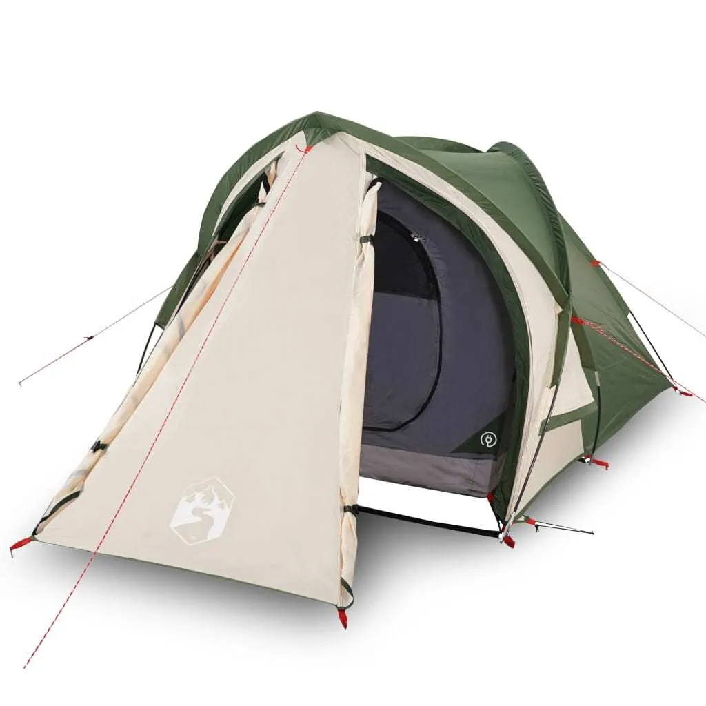 Tente camping 2 personnes verte vidaXL idéale bivouac et vacances nature