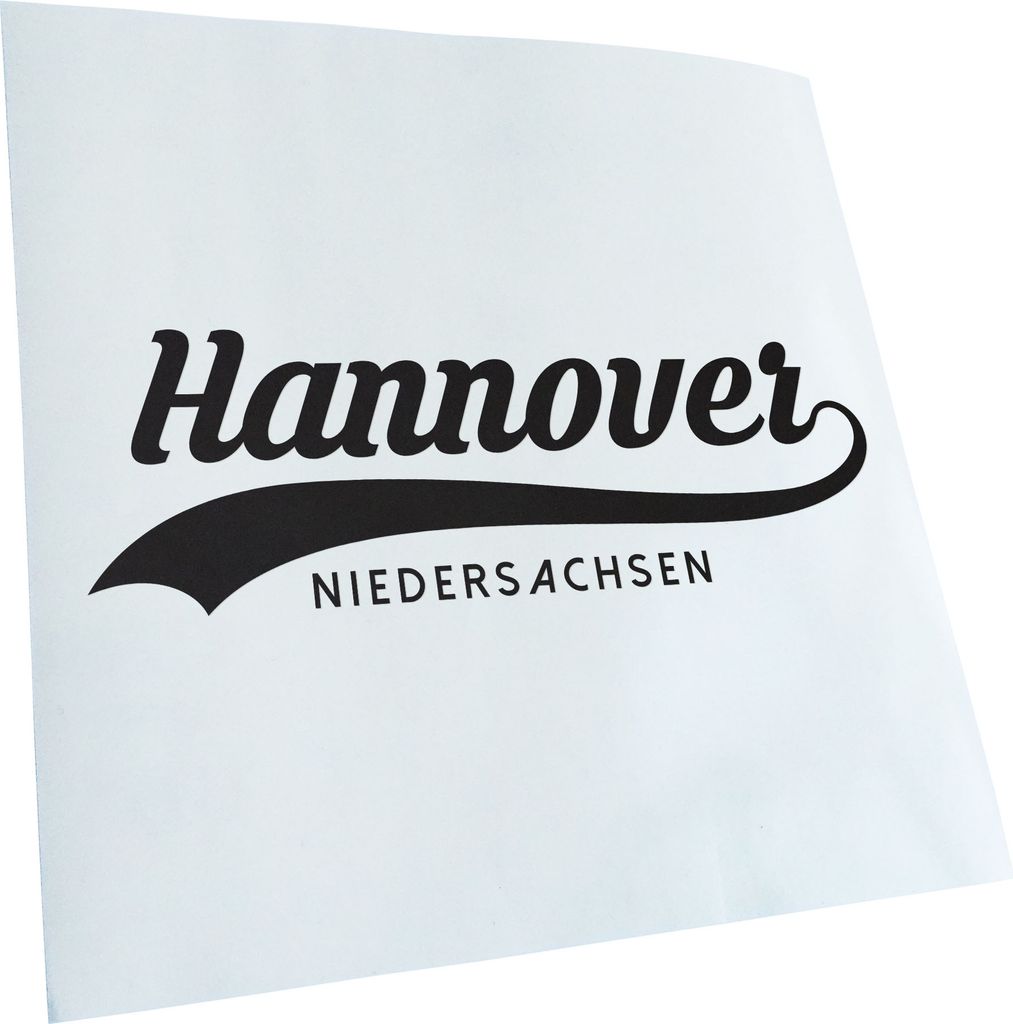 Kiwistar - Autoaufkleber - Hannover Niedersachsen - Mattschwarz - 40x13cm - Aufkleber für Auto, Laptop, Fahrrad, LKW, Motorrad mehrfarbig JDM Deca...