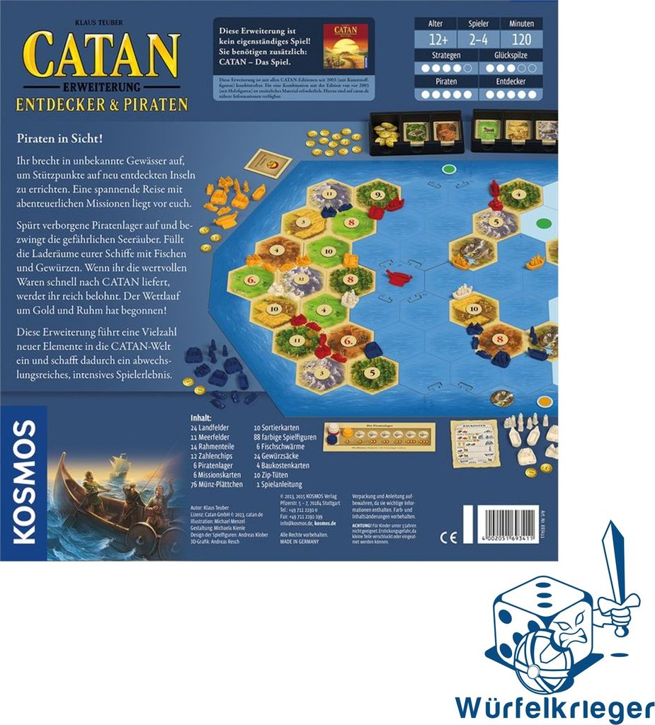 Kosmos 693411 CATAN - Erweiterung - Entdecker & Piraten NEU Produktbild 9