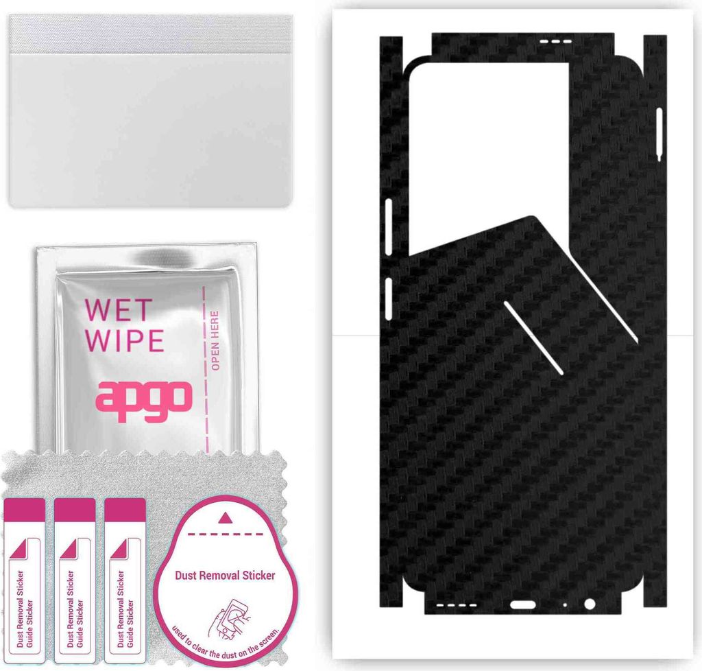 apgo Rückseite + Seiten Schutzfolie, Skin, kompatibel mit Tecno Pova 5 Pro, Hinten Displayschutzfolie aus Vinylfolie, kratzfest, einfache Montage ...