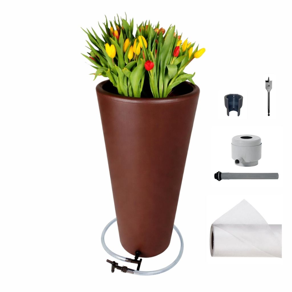Toscana 2in1 M Regentonne 100 l rostbraun, inkl. Produktbild 