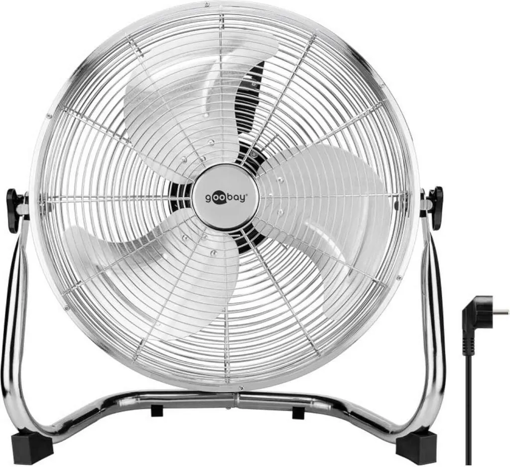 Ventilateur de Sol Vintage en Métal Chromé 40cm pour un Look Rétro Chic