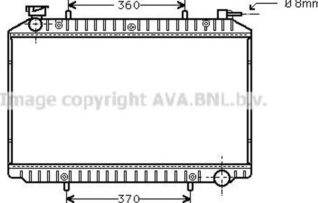 Radiateur moteur AVA DNA2206 pour Nissan Serena et Vanette OE 214107C000