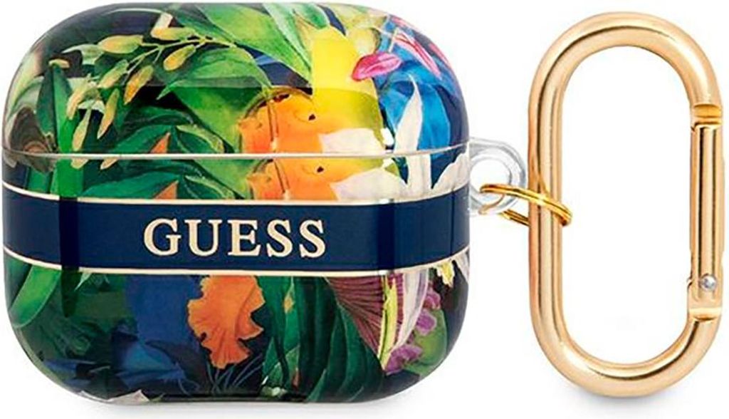 Guess Gua3Hhflb Airpods 3 Abdeckung Blau/Blaue Blume Riemen Sammlung