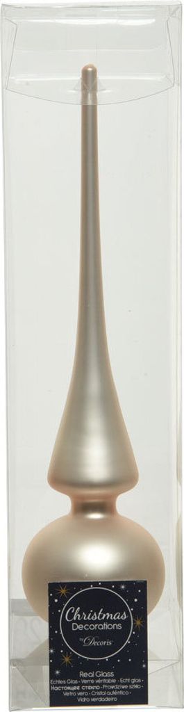 Christbaumspitze Glas 26cm perle matt Produktbild 
