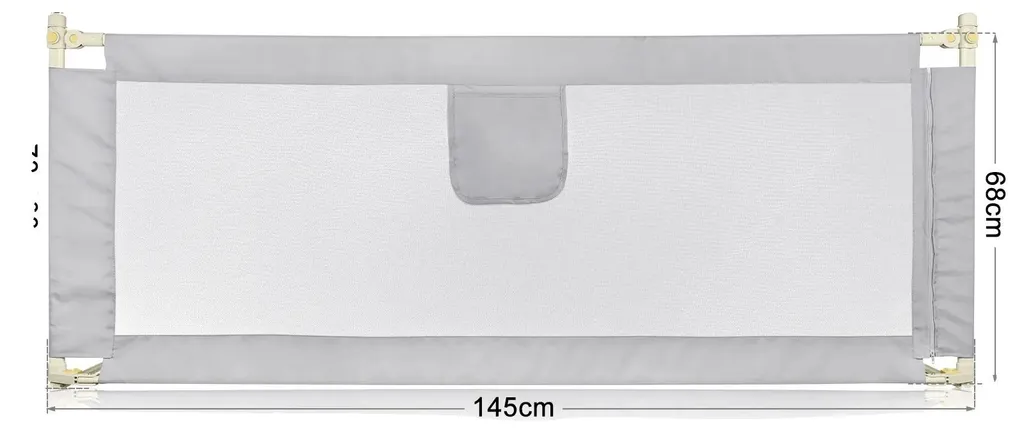Évitez les chutes : barrière de lit 150 cm ajustable et sécurisée