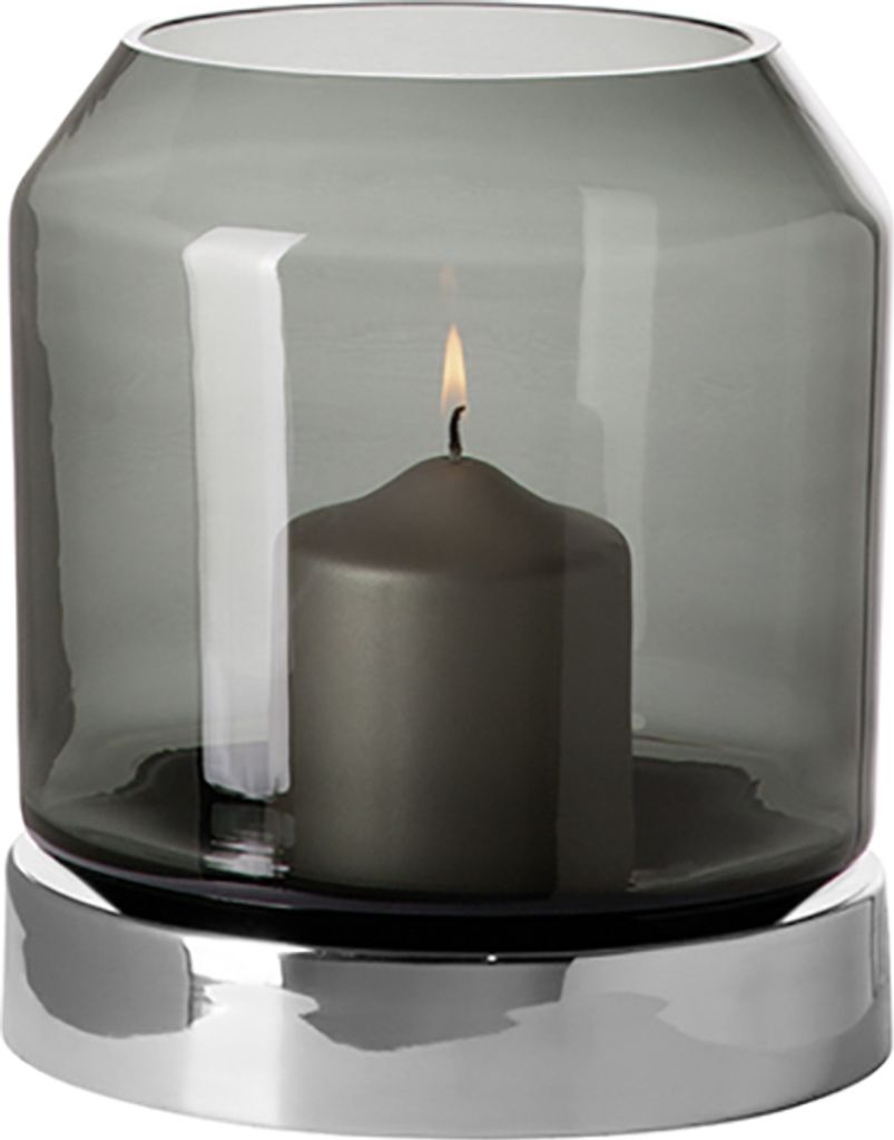 Fink ORELIA, Windlicht mit Glas, Edelstahl , glatt, Produktbild 