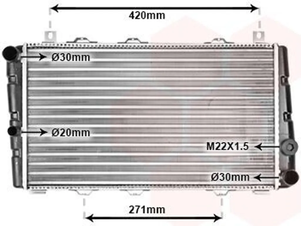 Radiatore Acqua VAN WEZEL 76002009 per Skoda Felicia - Prezzo Top