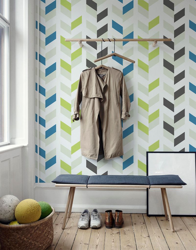 Coloray Fototapete 152x104 cm Vlies-Fototapete - Utensilien Heringsbone gebrochener Twill-Webart