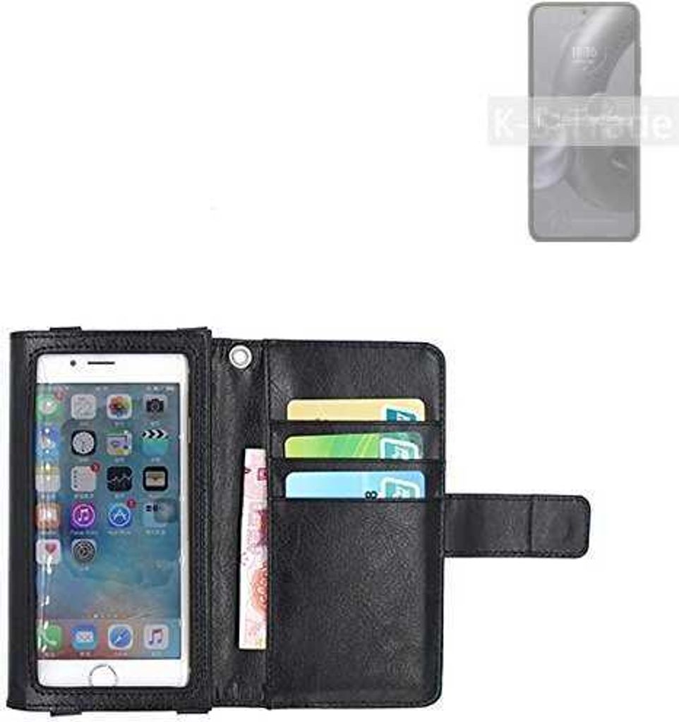 K-S-Trade Handy Hülle Schutz Hülle Kompatibel mit Motorola Edge 30 Neo Case mit Displayschutz / Schutzfolie Flip Cover Wallet case Etui Hülle