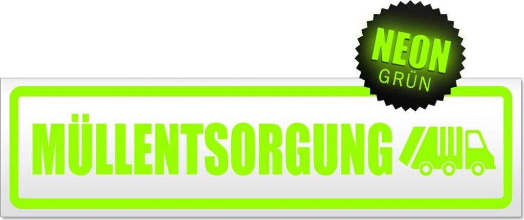 Müllentsorgung Müllauto Magnetschild Schild magnetisch