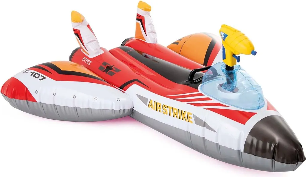 Avion Gonflable avec Pistolet à Eau Rouge INTEX 57536 pour Piscine