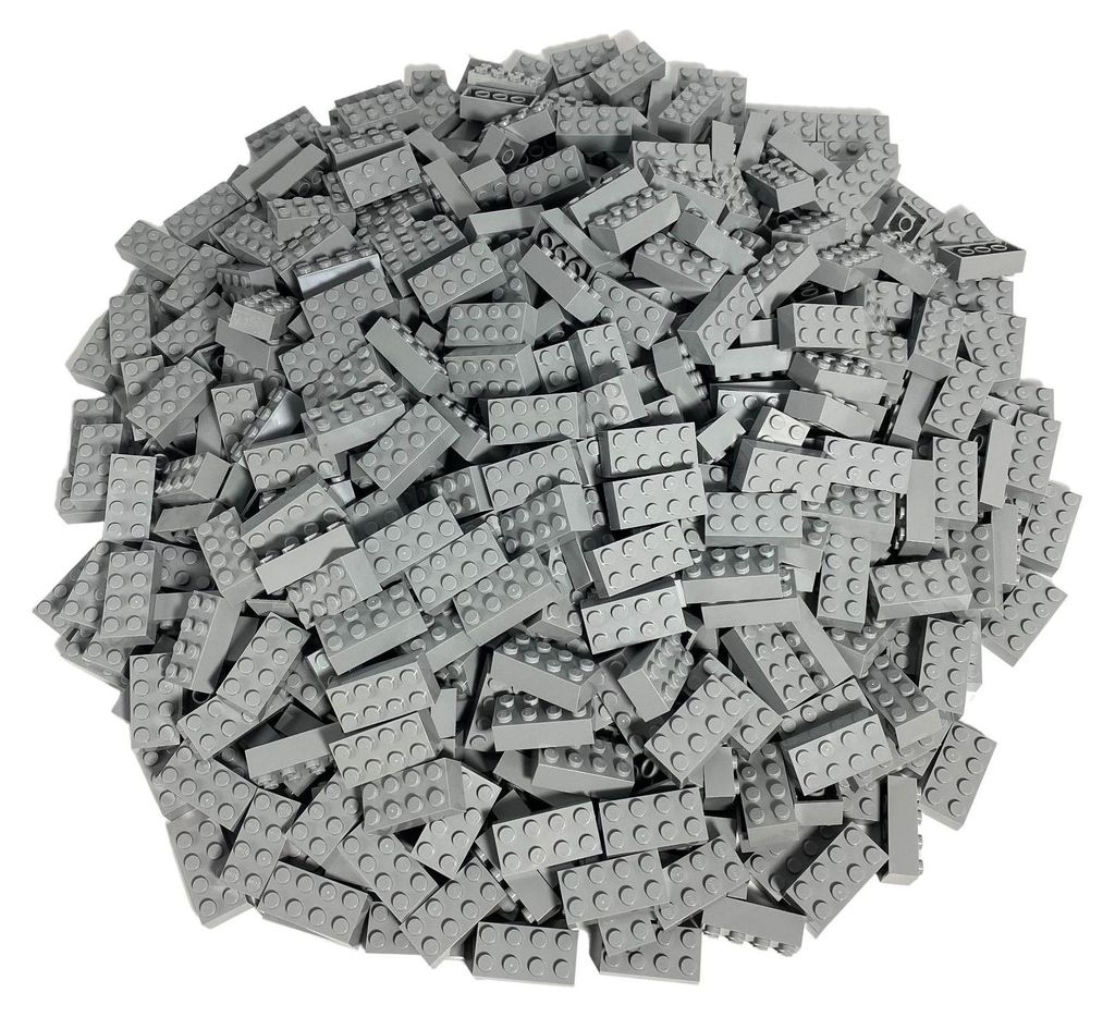 LEGO® 2x4 Steine Hochsteine Hellgrau - 3001 NEU! Menge 50x Produktbild 