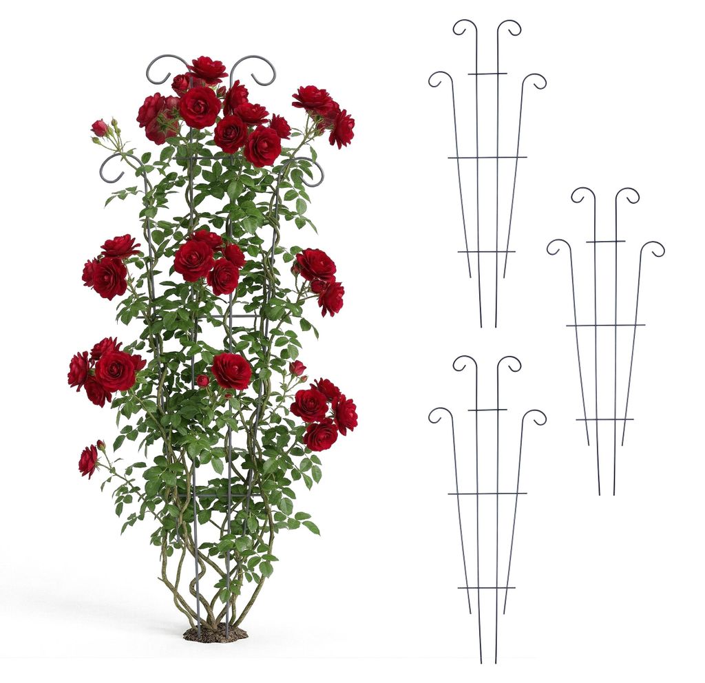 Grate per rampicanti Relaxdays, set da 4, A x L: 82 x 31 Immagine del prodotto 