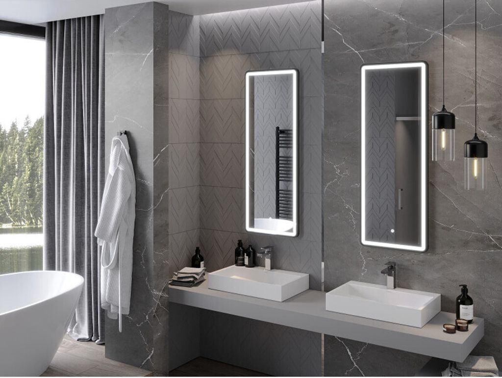 Mexen Coro podsvícené koupelnové zrcadlo 45 x 120 cm, LED Obrázek produktu 3