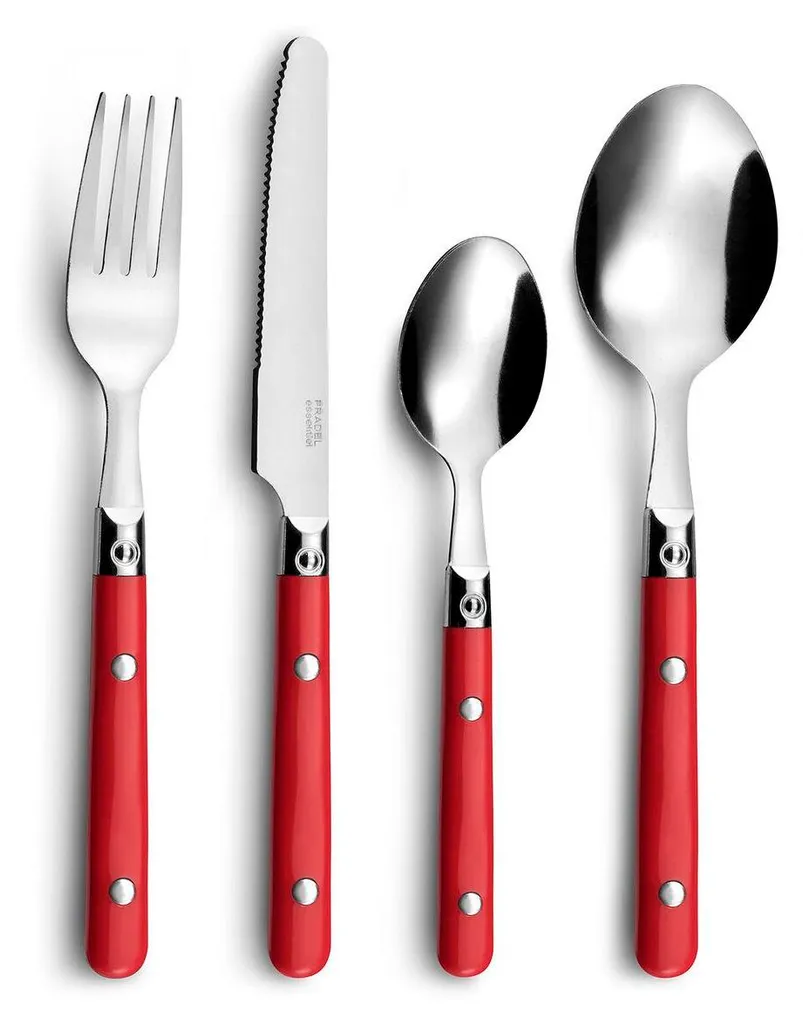 Ménagère Amefa Saxo 16 pièces en métal bicolore 25 cm - Couverts Chic