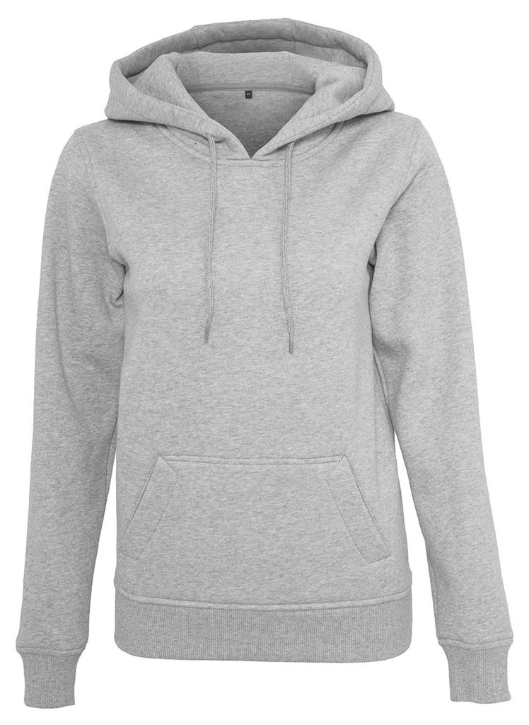 Build Your Brand - Kapuzenpullover Schwere Qualität für Damen LT2348 (XXL) (Grau meliert)