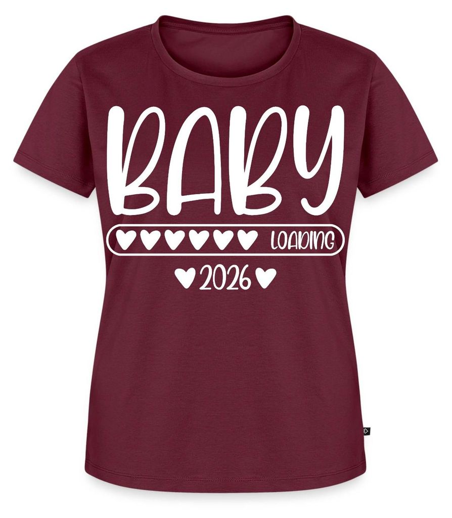 Spreadshirt Baby 2026 loading Frauen Premium T-Shirt, XXL, Burgunderrot