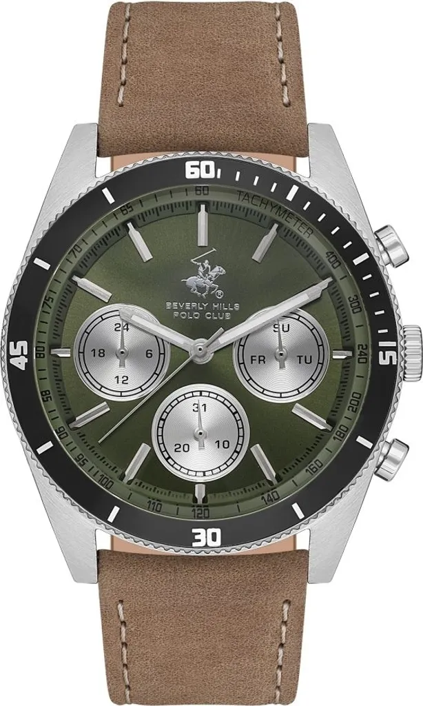 Coffret Maroquinerie Homme Vert avec Porte-Cartes Beverly Hills BP3619X