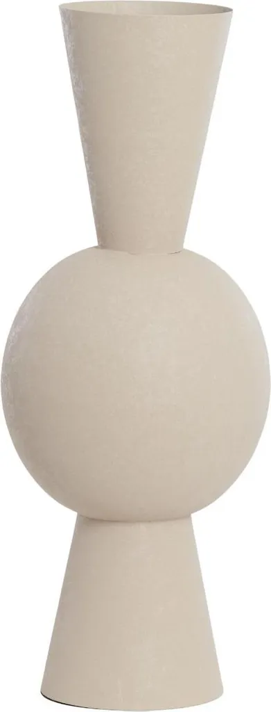Vase en céramique gris clair CHEDI 60 cm - Finition mate haut de gamme
