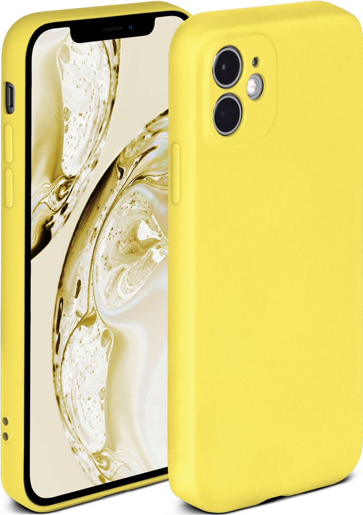 Soft-Case für Apple iPhone 12 mini, Farbe:Melonengelb