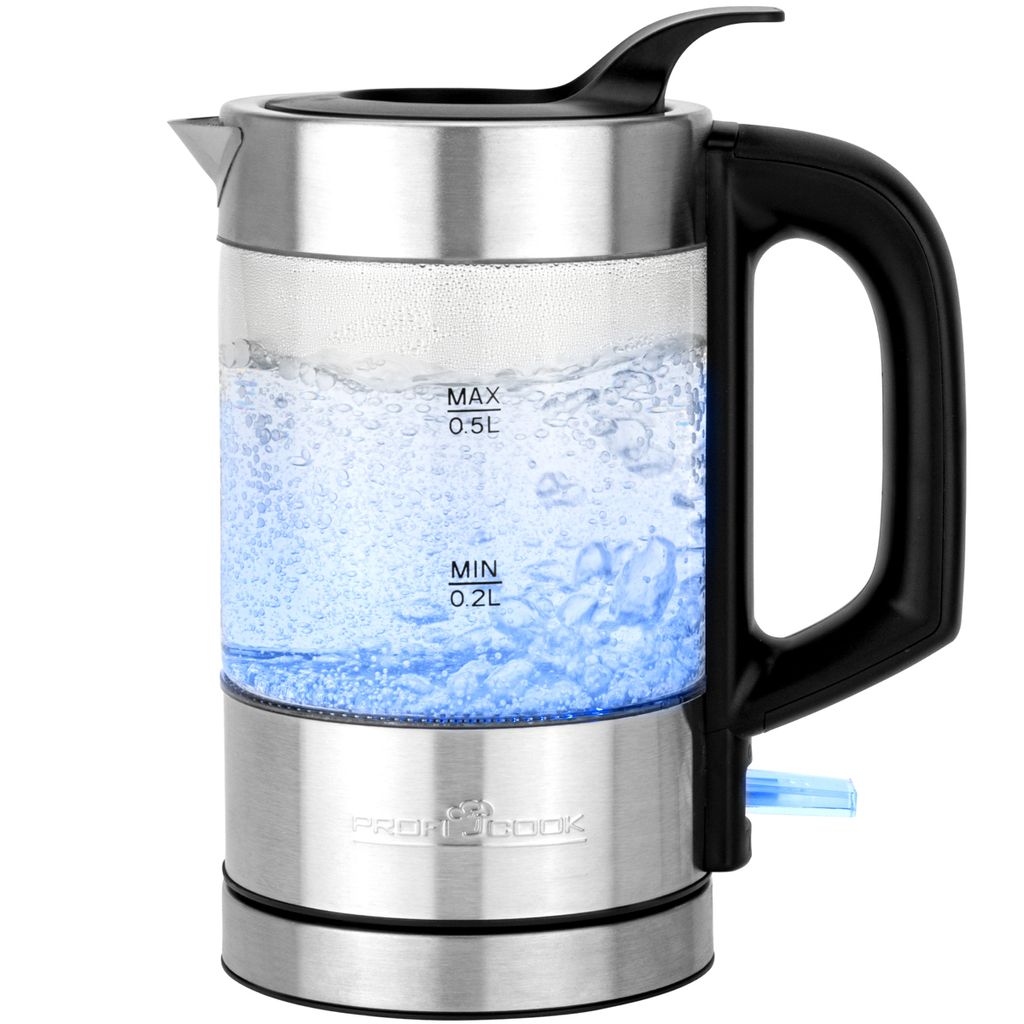 ProfiCook® Wasserkocher Edelstahl | 0,5 Liter | blau Produktbild