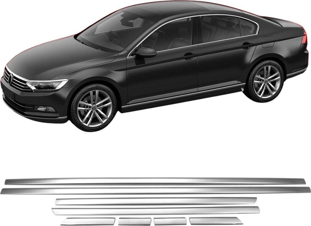Seitentürleisten Edelstahl Chrom Volkswagen Passat B8 Produktbild 