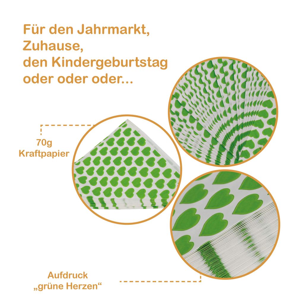 Spitztüten 100 Stück braun natürlich| Für 125gr. Süßigkeiten | für Spitztüten 100 Stück braun natürlich| Für 125gr. Süßigkeiten | für