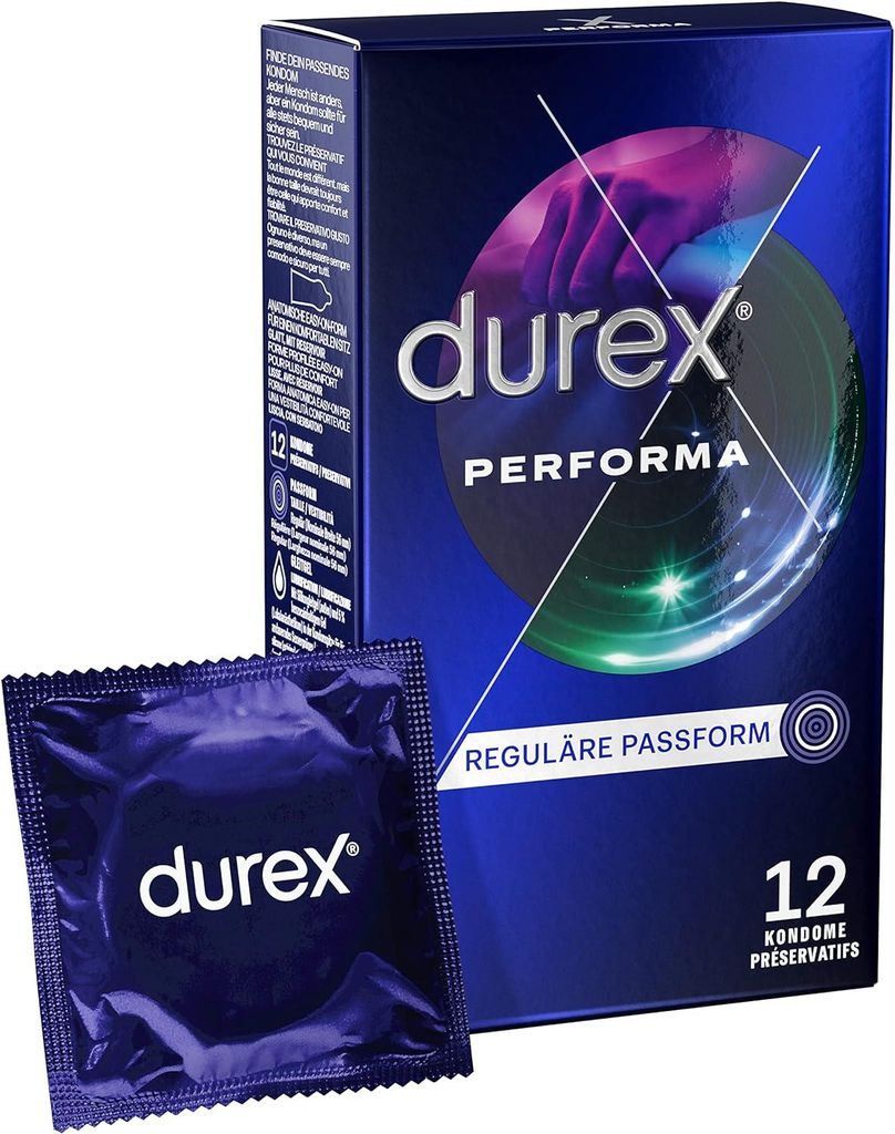 Durex - Preservativi sessuali a lunga durata Performa 12 pz Immagine del prodotto 