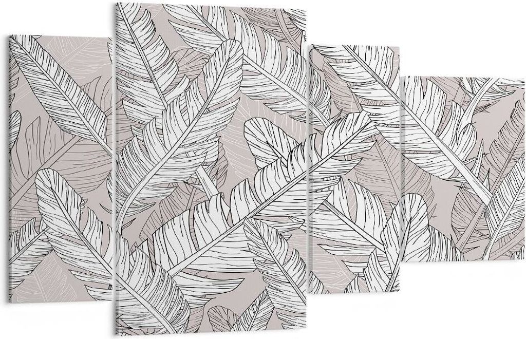 Bild auf Leinwand - Leinwandbild - Feder Grafiken - 120x70cm - Wand Bild - Wanddeko - Wandbilder - Leinwanddruck - Bilder - Kunstdruck - Wanddekora...