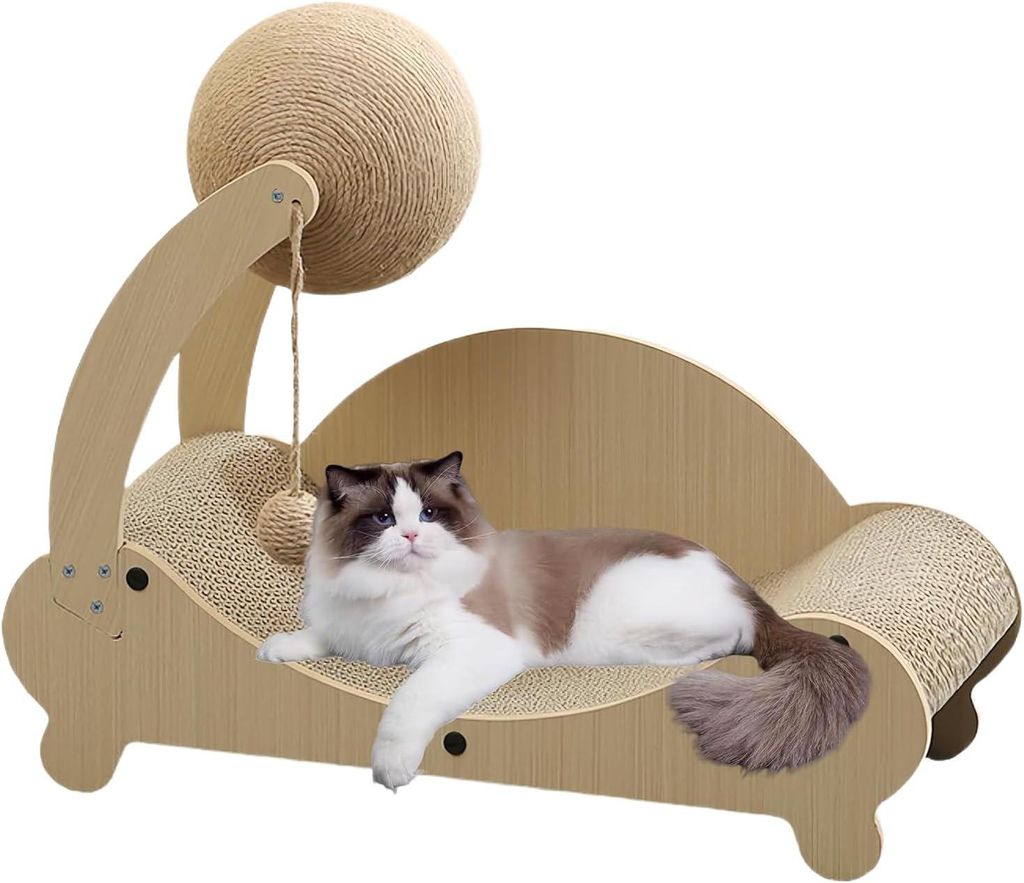 Canapé Griffoir für Chat | Diwan bei Griffer | Protège-Meubles Griffoir mit Ball für Chat