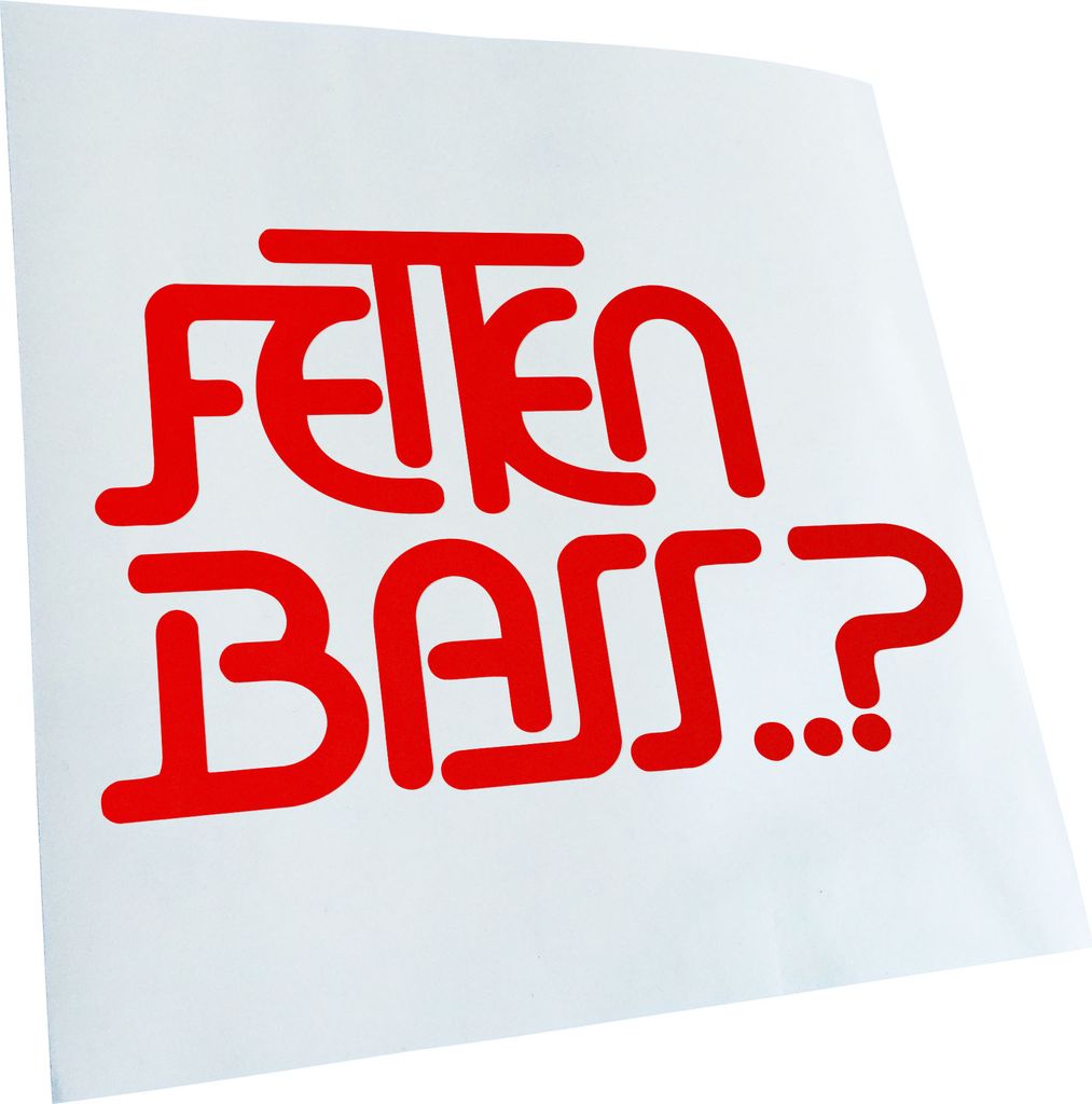 Kiwistar - Autoaufkleber - rot - 60 x 39 cm - Fetten Bass - Heckscheibenaufkleber - Aufkleber für Auto Kfz Fahrrad, LKW, Truck Mofa