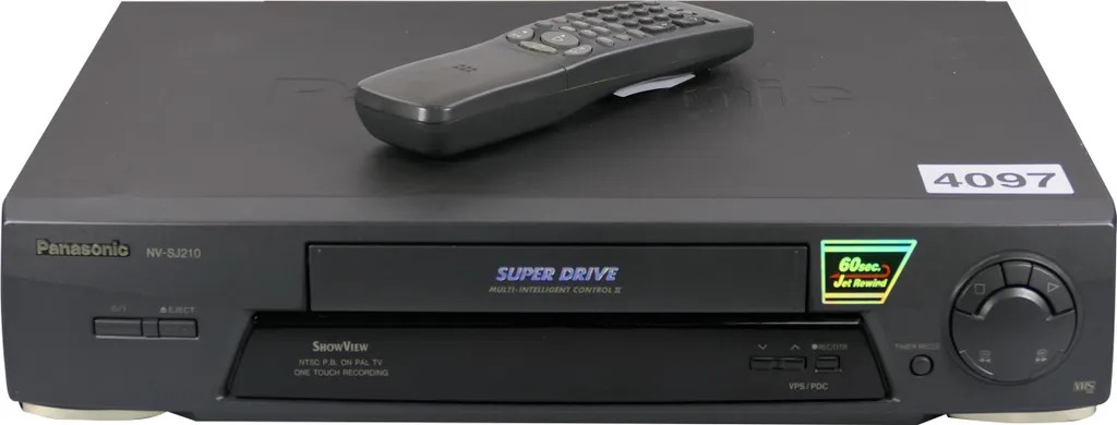 Magnétoscope VHS Panasonic NV-SJ210 Lecteur Vidéo Argent avec Télécommande