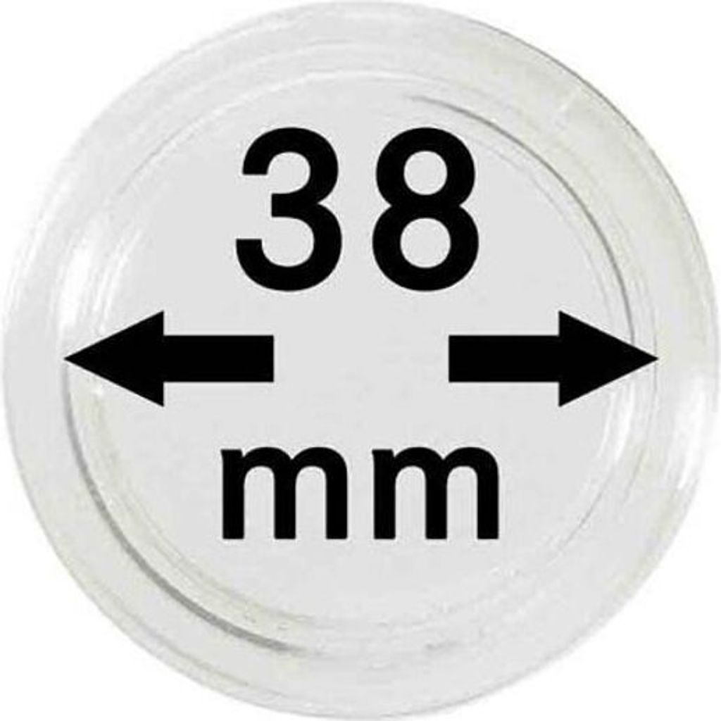Lindner 2251038 Münzkapseln 38 mm-100er Pack