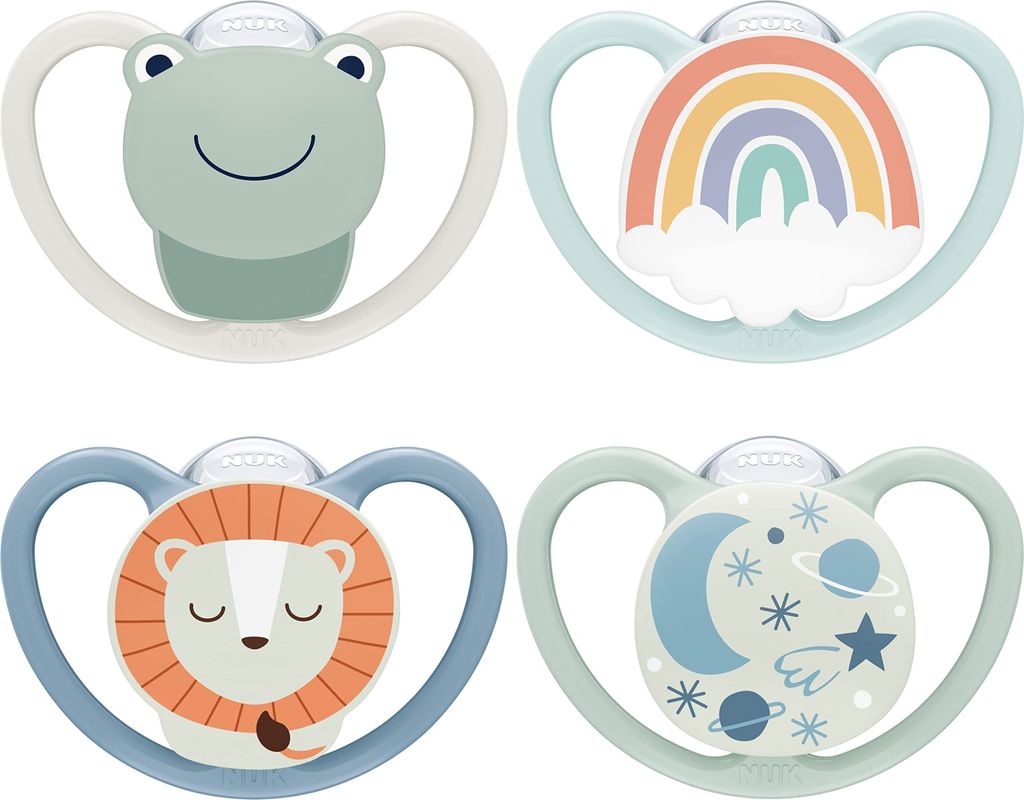 NUK Space Schnuller Silikon Gr.1 – Frosch, 4er Set, Produktbild 