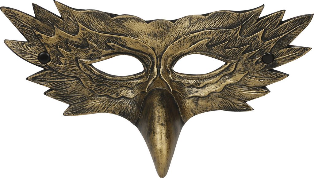 Halbmaske aus Kunstleder für Herren und Damen, Adler-inspirierte Maske, universelle, atmungsaktive Maske für Halloween, Maskerade, Cosplay-Party,...