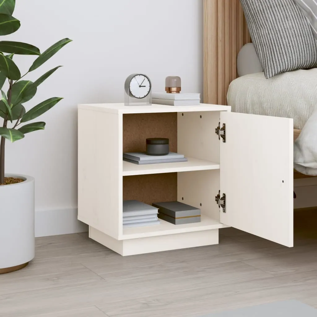 Table de nuit blanche compacte pour petite chambre - Rangement de lit - 4