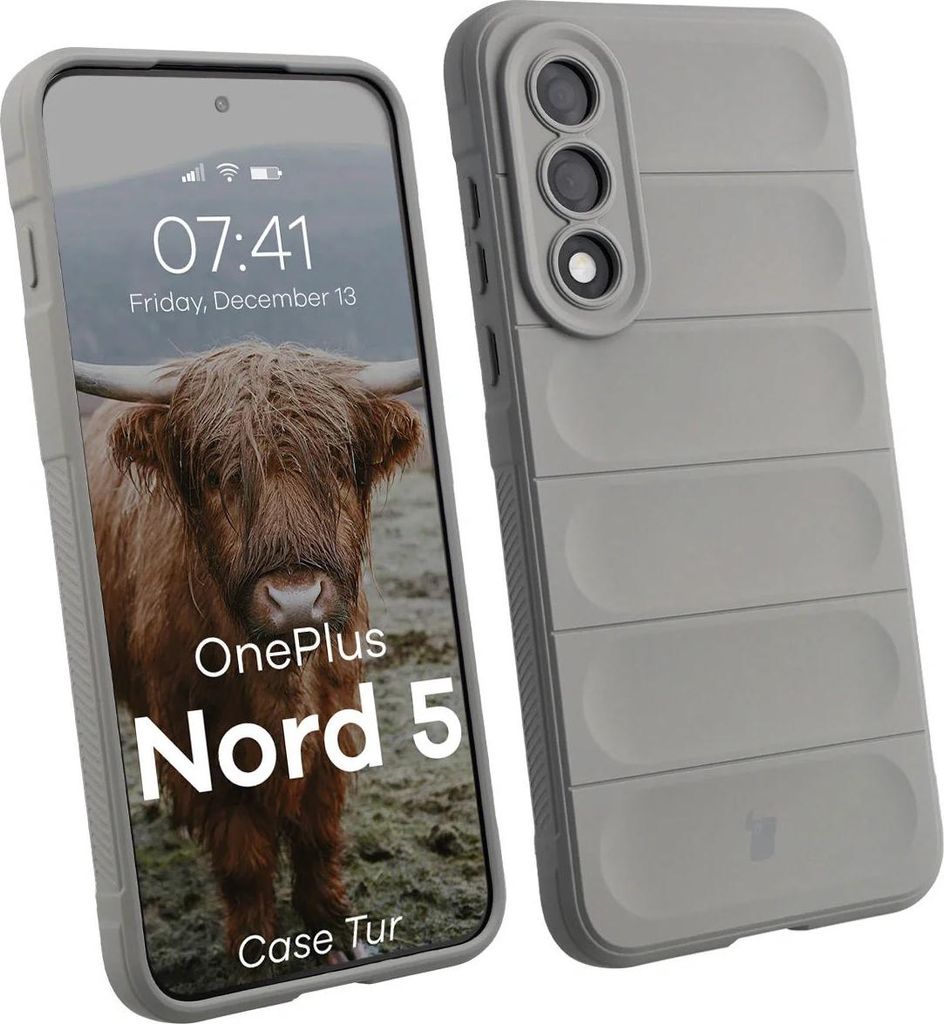 Robuste Handyhülle für OnePlus Nord 5, Bizon Case Tur, Hellgrau