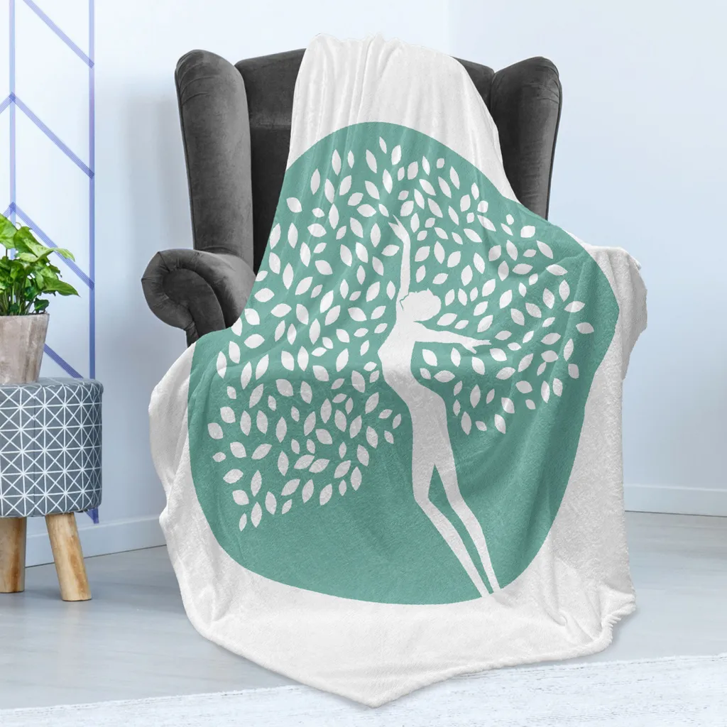 FY FIBER HOUSE Coperta lavorata a maglia con cuore a quadri, morbida e