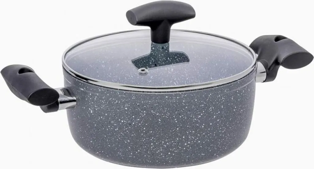 Pentola Induzione 20 cm con Coperchio Vetro - Design Moderno Cucina