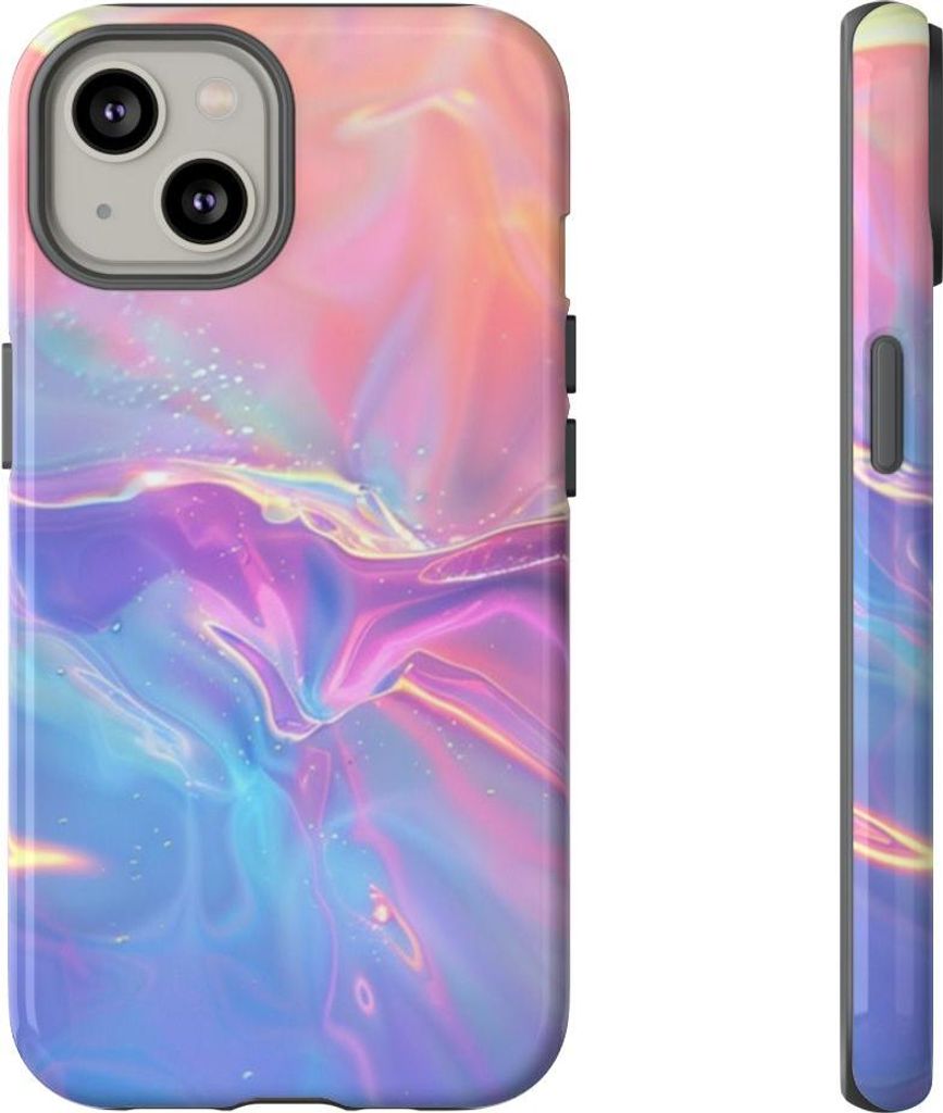 Schimmerndes Farbverlauf-Design mit Holografie-Effekt – Hülle Kompatibel mit iPhone 14