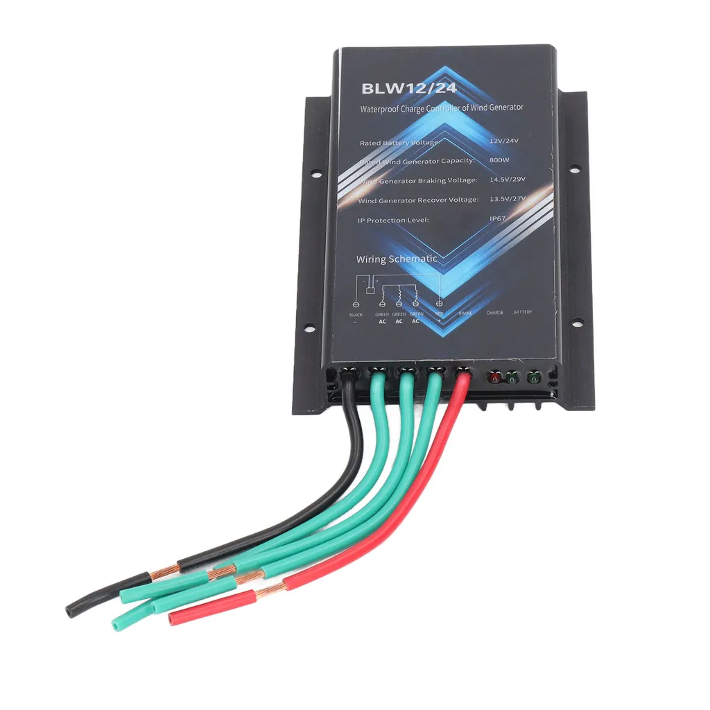 Régulateur d'éolienne 800W anti-surcharge pour batterie 12V 24V - 5