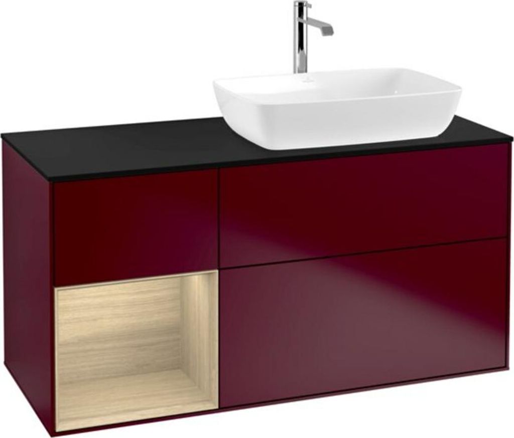 V&B Waschtischunterschrank Finion 120cm, Abd.-Pl. bla m, Reg Oa ven, Peo m