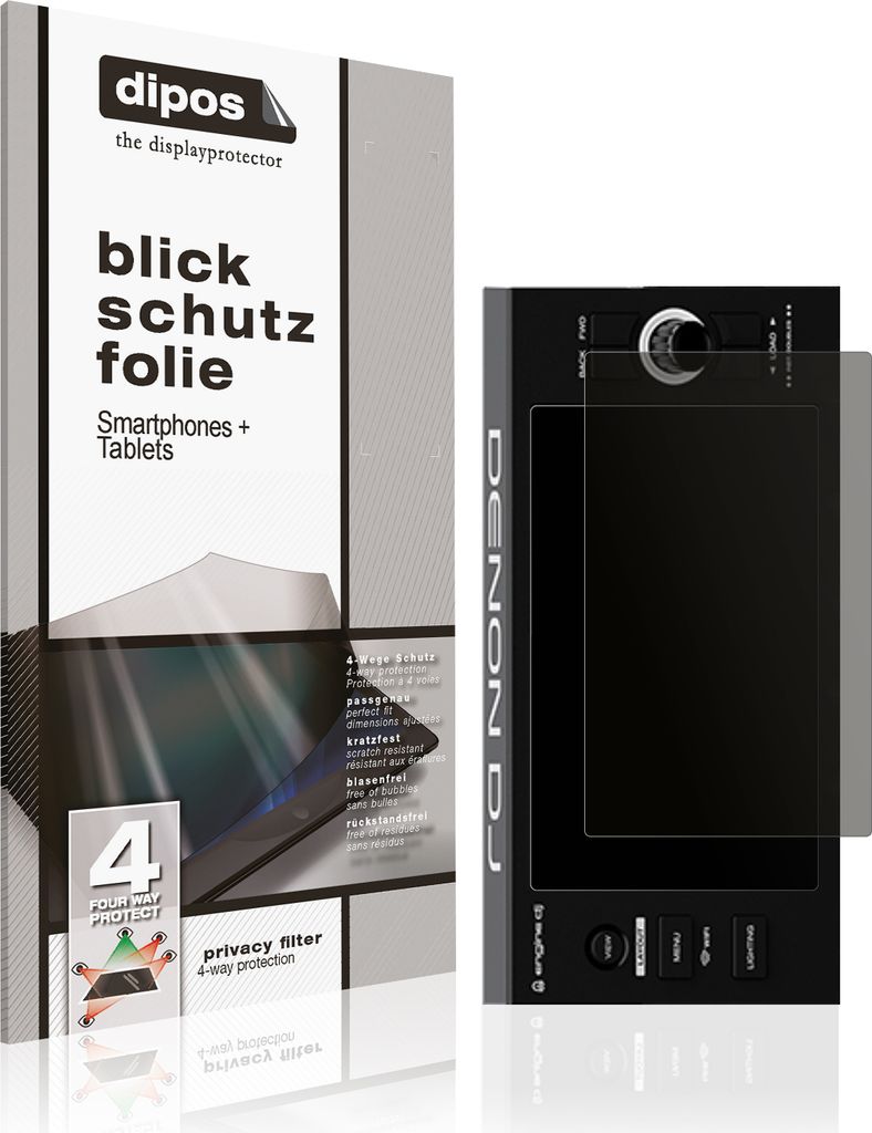 Blickschutzfolie für Denon DJ SC LIVE 4 Jog matt Schutzfolie Folie Display Schutz dipos