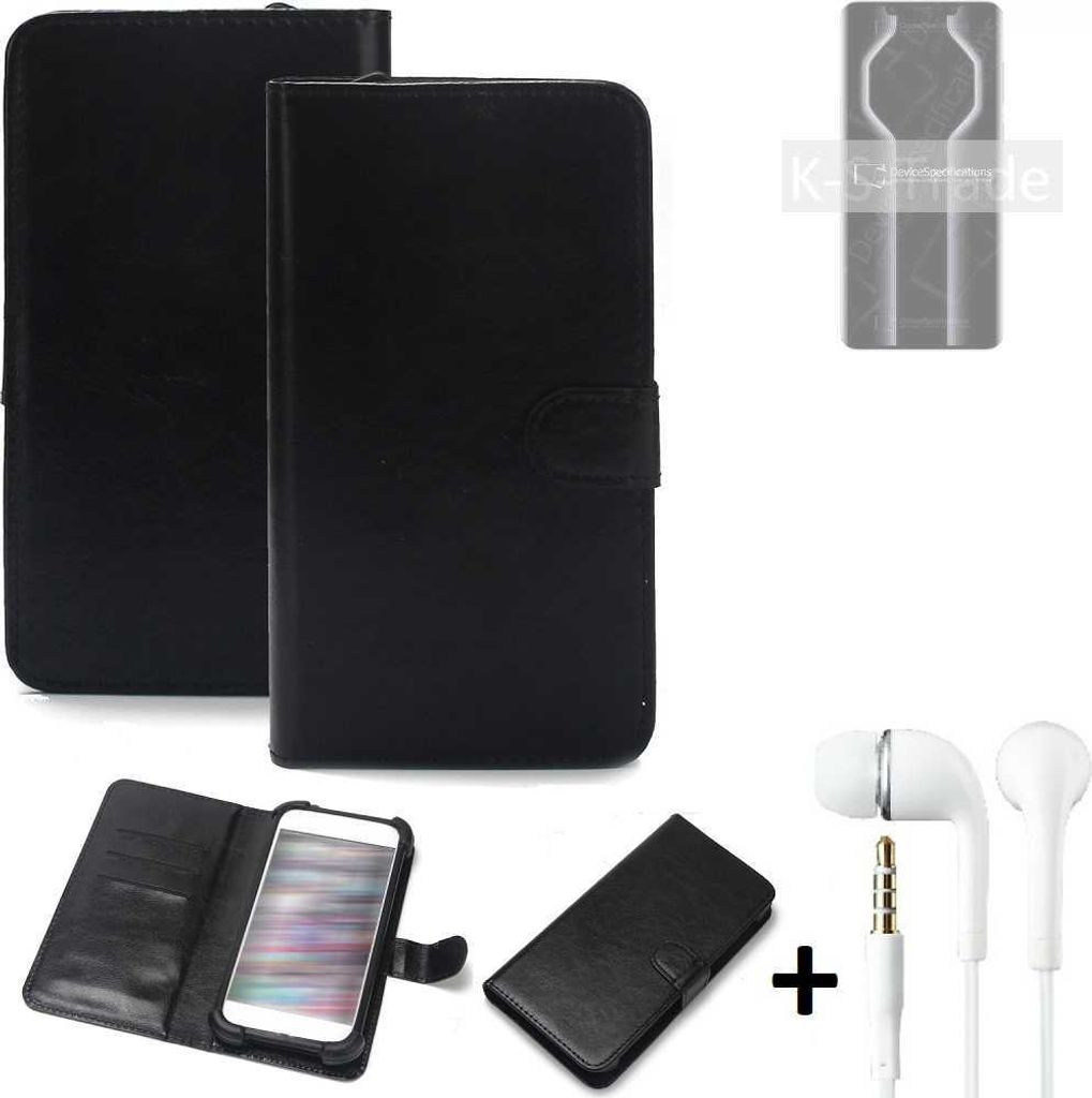 K-S-Trade Wallet Case Handyhülle kompatibel mit Huawei Mate 50 RS Schutzhülle Flip cover Flipstyle Tasche Hülle Flipcover Slim Bumper schwarz + in